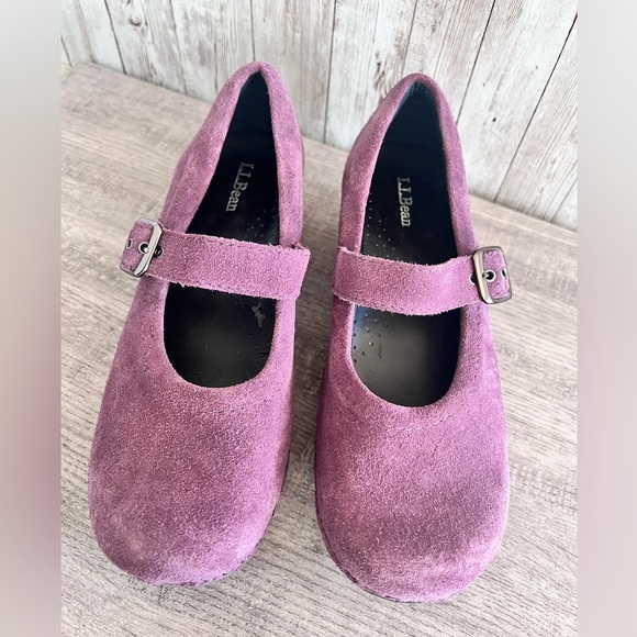 LL Bean Suede Mary Jane Clogs - Picture 2 of 7